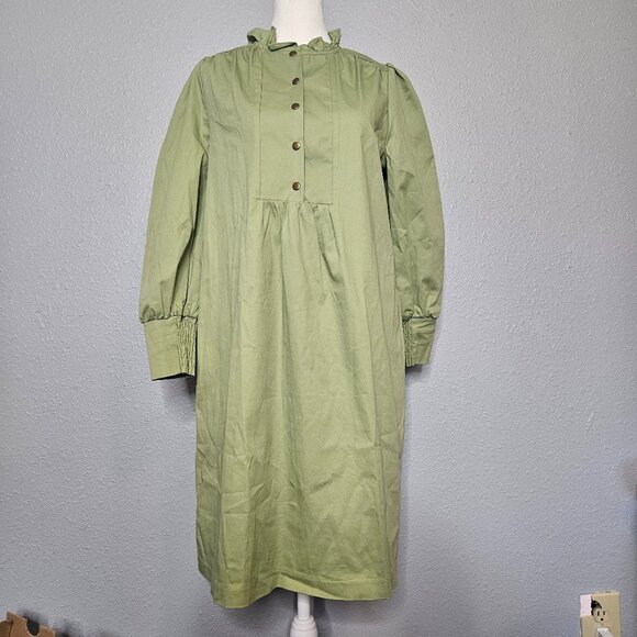 POMANDER PLACE Shift Dress Size Small Sage Green Tuckernuck Minimalist Casual - Picture 2 of 14